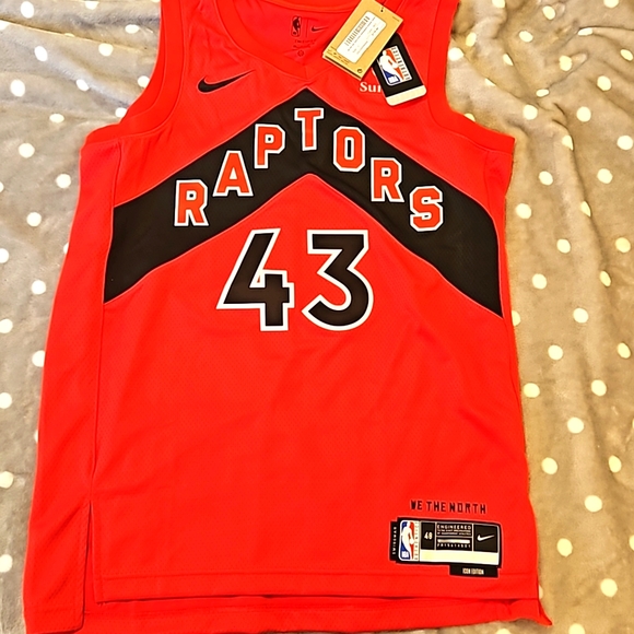 NWT Authentic NBA Raptors Jersey Size Large #43 - Picture 1 of 2